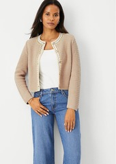 Ann Taylor Petite Crochet Trim Jacket