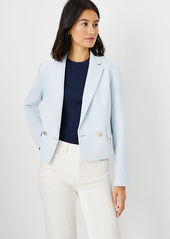 Ann Taylor Petite Cropped Double Breasted Blazer in Crepe