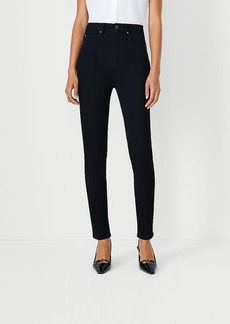 Ann Taylor Petite High Rise Skinny Jeans in Classic Black Wash - Curvy Fit