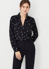 Ann Taylor Petite Dot Camp Shirt