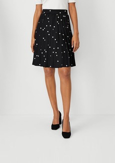 Ann Taylor Petite Dotted Pleated Skirt
