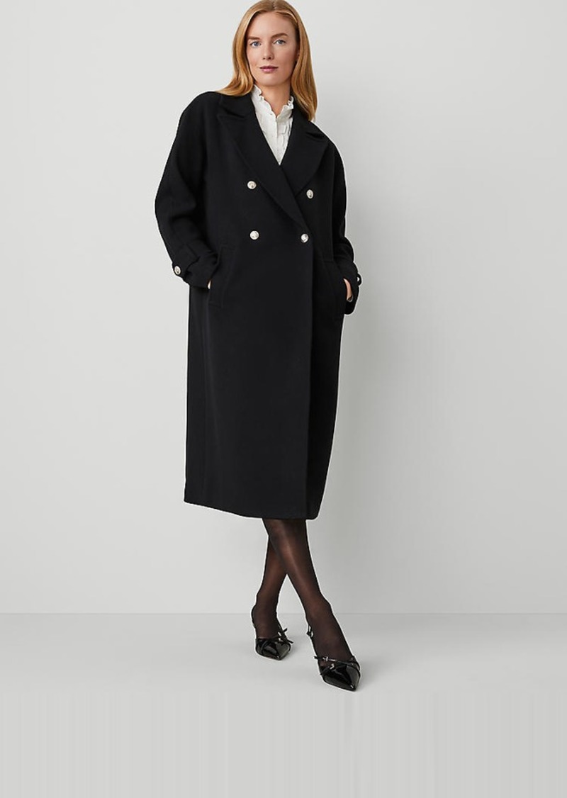 Ann Taylor Petite Double Breasted Dolman Sleeve Coat