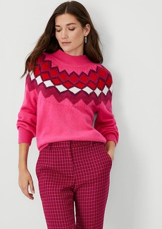Ann Taylor Petite Fair Isle Wedge Sweater