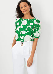 Ann Taylor Petite Floral Boatneck Top