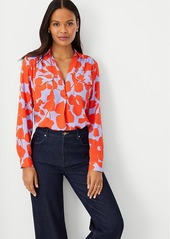 Ann Taylor Petite Floral Camp Shirt