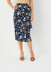 Ann Taylor Petite Floral Sarong Wrap Pencil Skirt