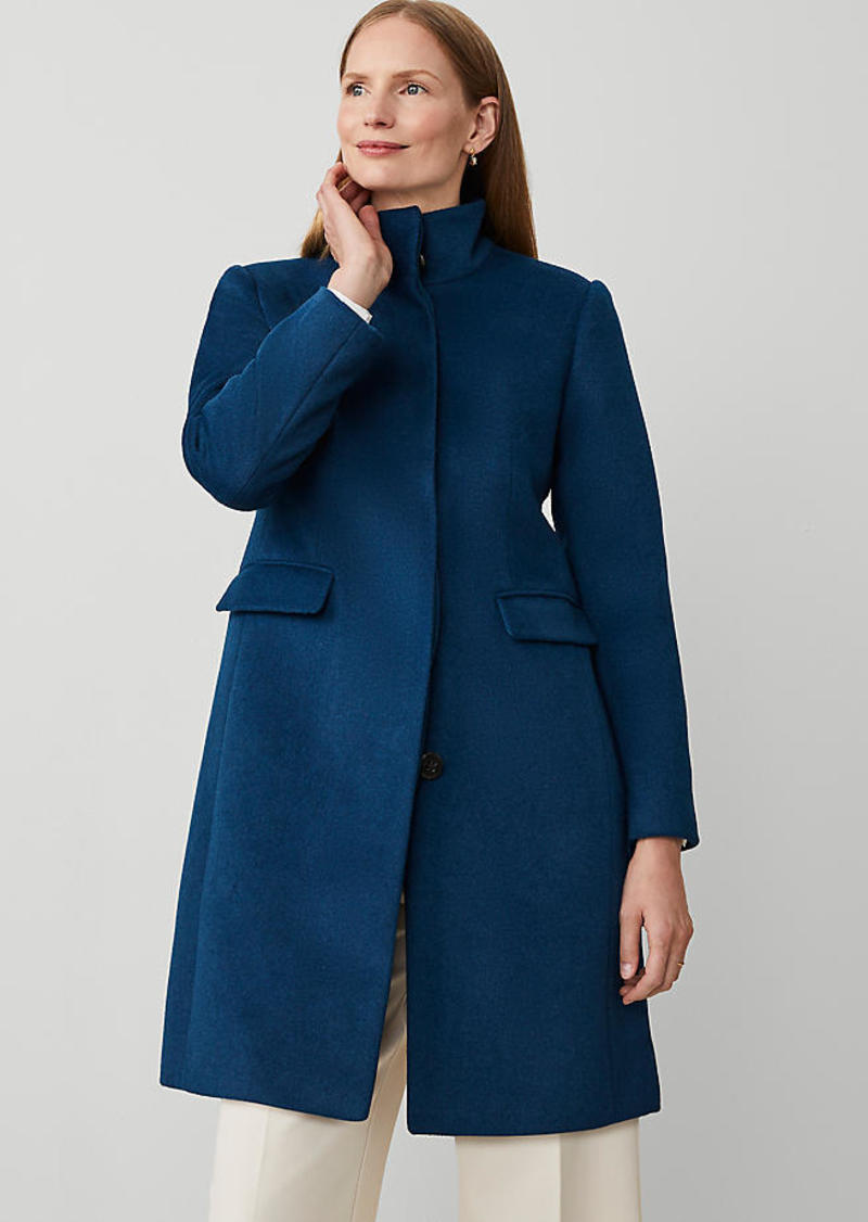 Ann Taylor Petite Funnel Neck Tailored Coat