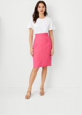 Ann Taylor Petite Linen Blend Seamed Pencil Skirt