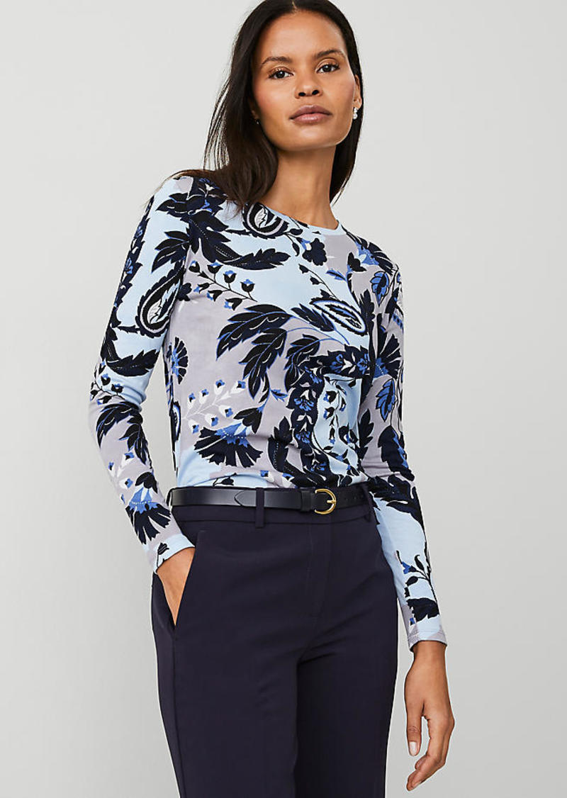 Ann Taylor Petite Long Sleeve Crew Neck Top