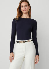 Ann Taylor Petite Long Sleeve Crew Neck Top