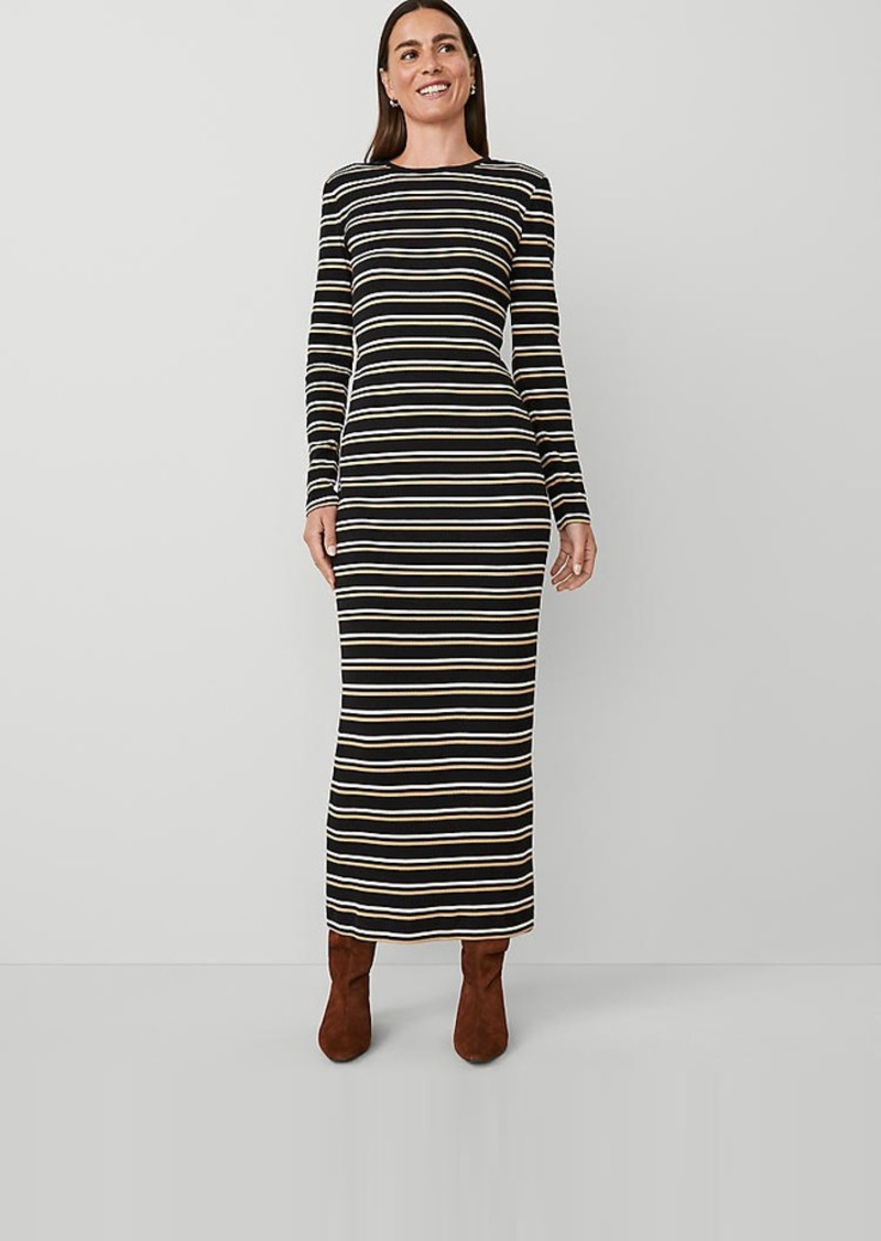 Ann Taylor Petite Long Crew Neck Knit Dress