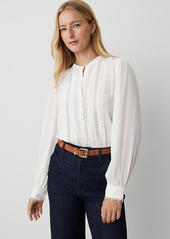 Ann Taylor Petite Pintuck Button Down Blouse