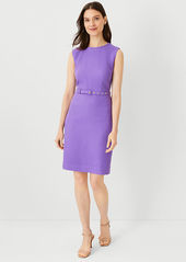 Ann Taylor Petite Pique Belted Sheath Dress