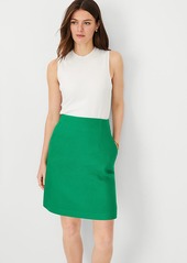 Ann Taylor Petite Pique Pocket A-Line Skirt