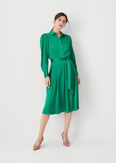 Ann Taylor Petite Pleated Shirtdress