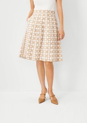 Ann Taylor Petite Rattan Print Pleated Skirt