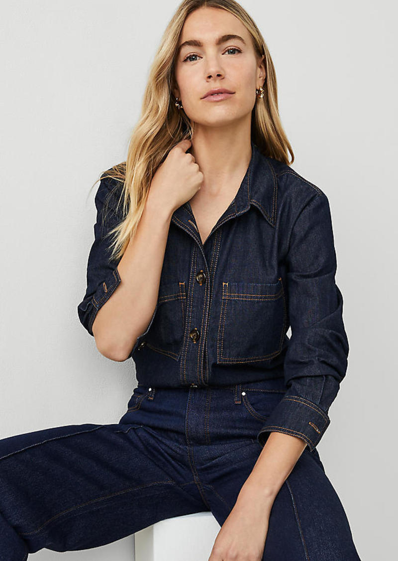 Ann Taylor Petite Relaxed Chambray Shirt