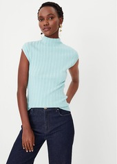 Ann Taylor Petite Ribbed Mock Neck Sweater Shell Top