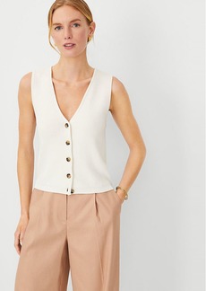 Ann Taylor Petite Ribbed Sweater Vest