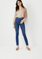 Ann Taylor Petite Sculpting Pocket Highest Rise Skinny Jeans in Classic Mid Wash