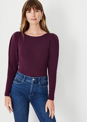 Ann Taylor Petite Shirred Sleeve Sweater