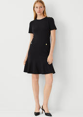 Ann Taylor Petite Shoulder Button Flare Dress