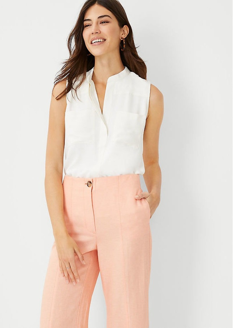 Ann Taylor Petite Sleeveless Camp Shirt