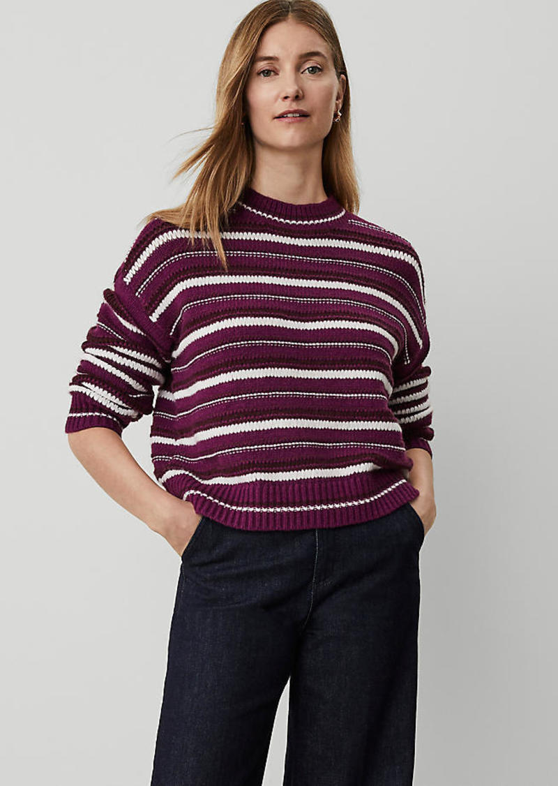 Ann Taylor Petite Stripe Relaxed Sweater