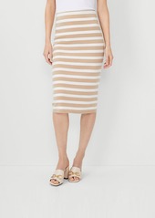 Ann Taylor Petite Stripe Sweater Pencil Skirt