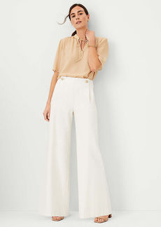 Ann Taylor The Petite Wide Leg Sailor Palazzo Pant in Twill