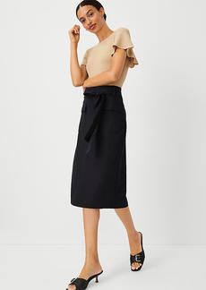 Ann Taylor Petite Tie Waist Cargo Pencil Skirt