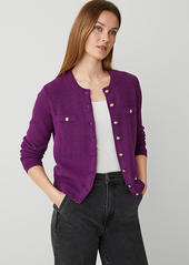 Ann Taylor Petite Tuck Stitch Cardigan