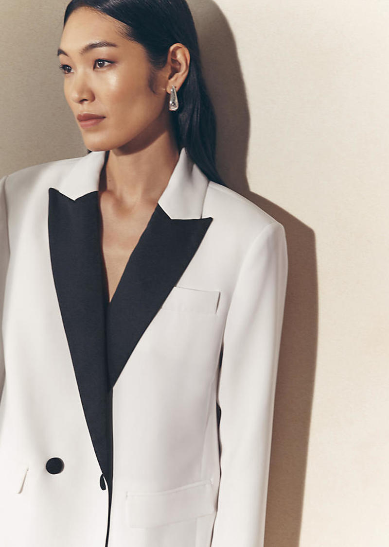 Ann Taylor Petite Tuxedo Double-Breasted Blazer