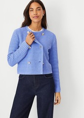 Ann Taylor Petite Tweedy Stitched Jacket