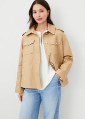 Ann Taylor Petite Twill Swing Coat