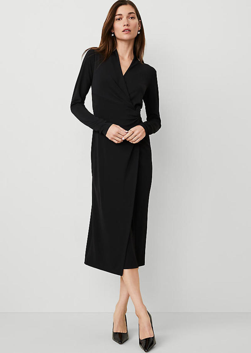 Ann Taylor Petite Twist Waist Midi Dress