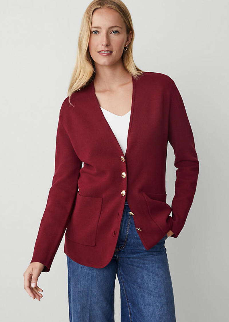 Ann Taylor Petite V-Neck Sweater Blazer