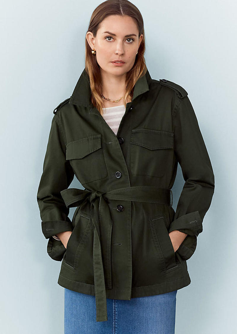 Ann Taylor Petite Waxed Cotton Field Jacket