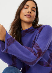 Ann Taylor Petite Windowpane Jacquard Sweater