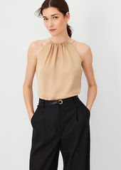 Ann Taylor Pleated Halter Top