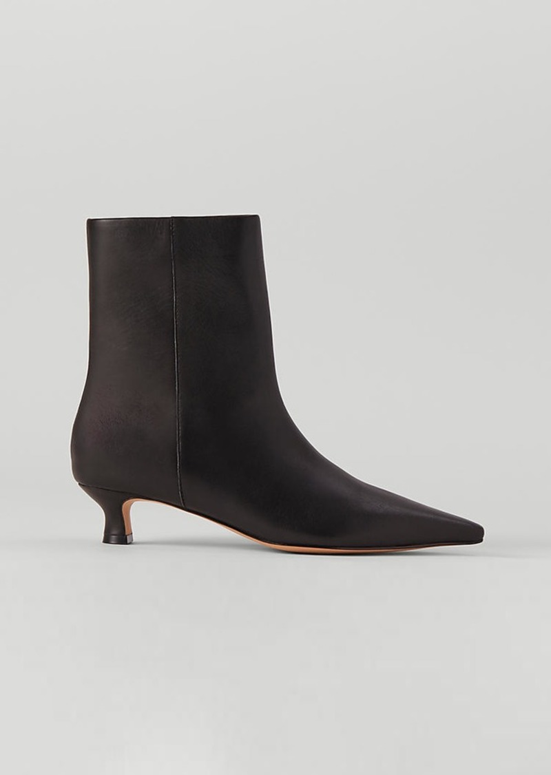 Ann Taylor Pointy Toe Leather Bootie