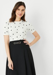 Ann Taylor Polka Dot Sweater Tee