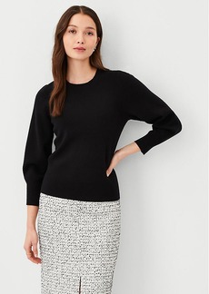 Ann Taylor Puff 3/4 Sleeve Sweater
