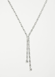 Ann Taylor Rectangular Crystal Lariat Necklace