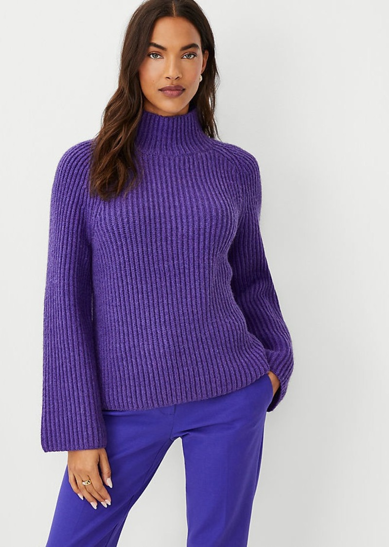 Ann Taylor Ribbed Relaxed Turtleneck Sweater