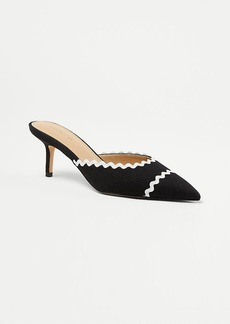 Ann Taylor Ric Rac Embroidered Mule Pumps