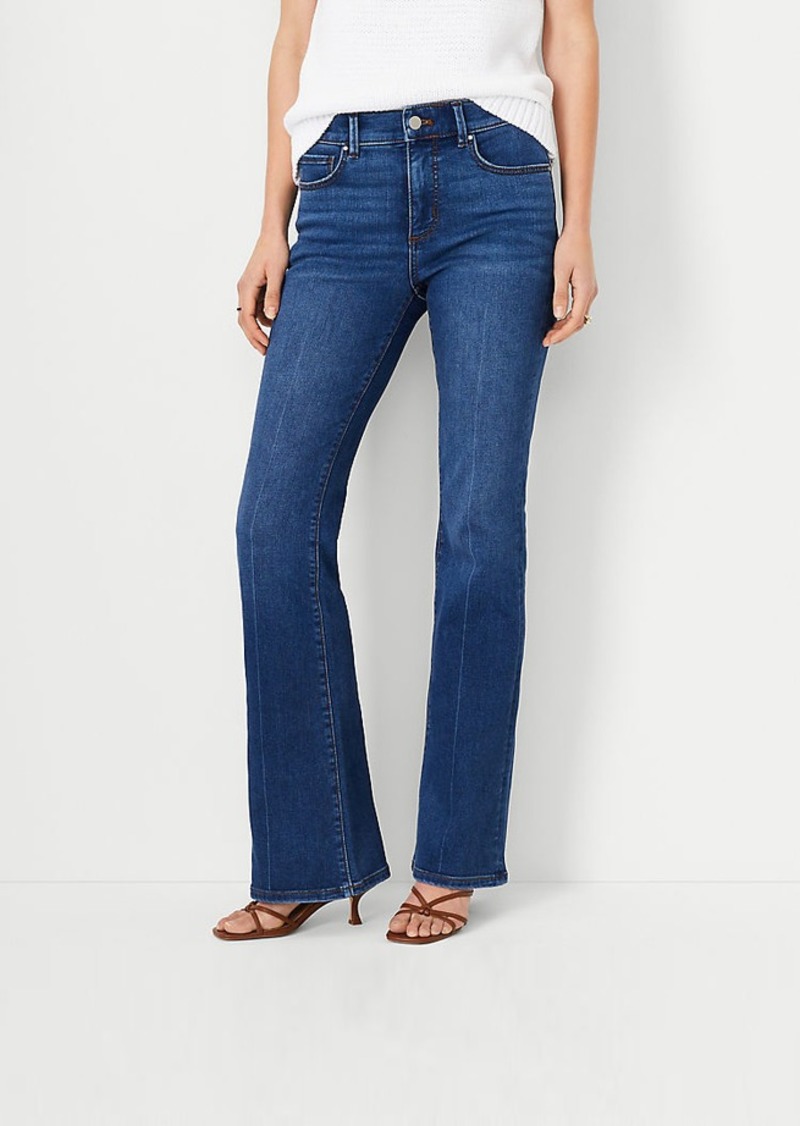 Ann Taylor Mid Rise Boot Cut Jeans in Classic Mid Wash