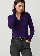 Ann Taylor Shawl Collar Wrap Top