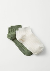 Ann Taylor Shimmer Ankle Sock Set