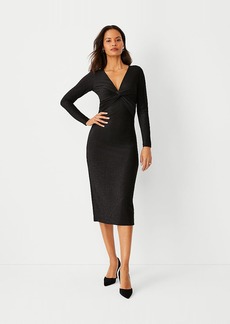 Ann Taylor Shimmer Twist Sheath Dress